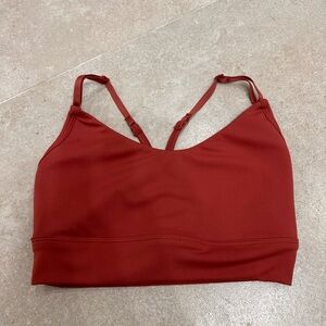 P'tula Rust Red Sports Bra with Adjustable Straps (pads removed)